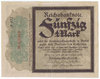 50 Mark, 20.10.1918, Ro. 56 e, Trauerschein, WGB+