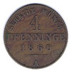 Preussen, 4 Pfennig, 1860 A, Friedrich Wilhelm IV