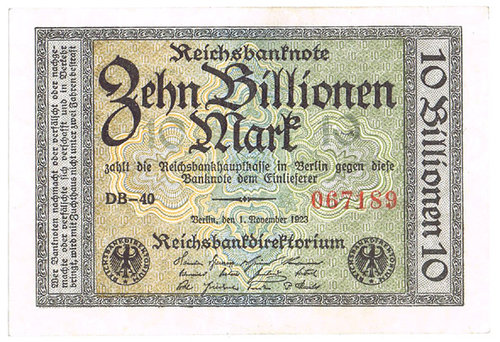 10 Billionen Mark, 1.11.1923, Ro. 129b